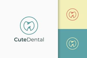 Dental-Logo in einfach und modern zum Reparieren oder Wiederherstellen vektor