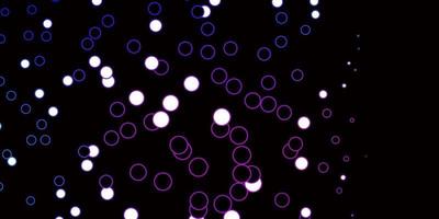 mörkrosa, blå vektormönster med cirklar. vektor