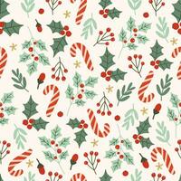 Weihnachten nahtlos Muster mit Kiefer Baum.Urlaub Hintergrund. vektor