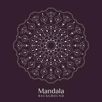 Gliederung Mandala Hintergrund im geradlinig Stil. dekorativ runden Ornament vektor