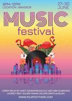 fantasy affisch musikfestivalaffisch för fest vektor