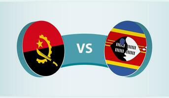 Angola gegen Swasiland, Mannschaft Sport Wettbewerb Konzept. vektor