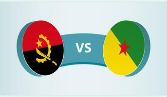 angola mot franska Guiana, team sporter konkurrens begrepp. vektor