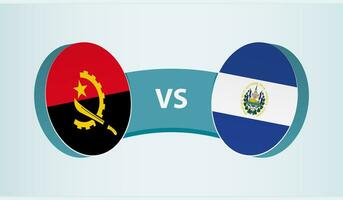 Angola gegen el Salvador, Mannschaft Sport Wettbewerb Konzept. vektor