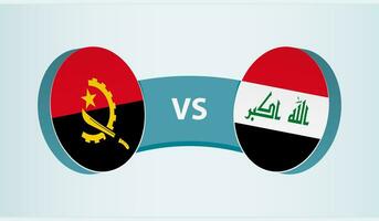 angola mot Irak, team sporter konkurrens begrepp. vektor