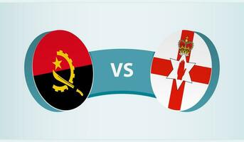 Angola gegen Nord Irland, Mannschaft Sport Wettbewerb Konzept. vektor