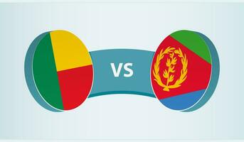 Benin gegen Eritrea, Mannschaft Sport Wettbewerb Konzept. vektor