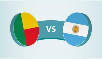Benin gegen Argentinien, Mannschaft Sport Wettbewerb Konzept. vektor