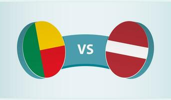 Benin gegen Lettland, Mannschaft Sport Wettbewerb Konzept. vektor