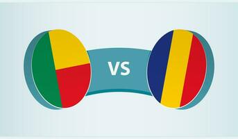 Benin gegen Rumänien, Mannschaft Sport Wettbewerb Konzept. vektor
