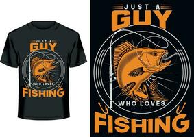 Bra dag fiske löser problem skriva ut redo vektor mall t-shirt design