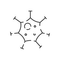 mikrob och bakterie linje ikon. vektor