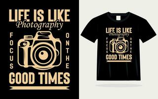 Fotografie T-Shirt Design Prämie Vektor