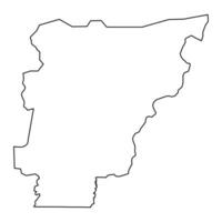 Borgou Abteilung Karte, administrative Aufteilung von Benin. vektor