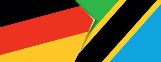 Tyskland och tanzania flaggor, två vektor flaggor.