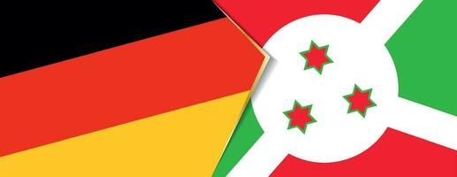 Deutschland und Burundi Flaggen, zwei Vektor Flaggen.