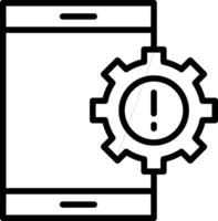 Handy, Mobiltelefon App Schwachstellen Vektor Symbol Design