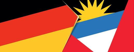Deutschland und Antigua und Barbuda Flaggen, zwei Vektor Flaggen.