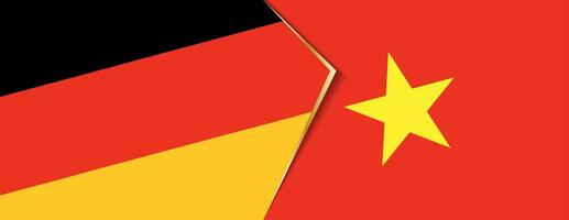 Deutschland und Vietnam Flaggen, zwei Vektor Flaggen.