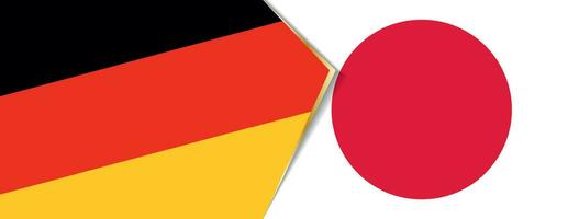 Tyskland och japan flaggor, två vektor flaggor.