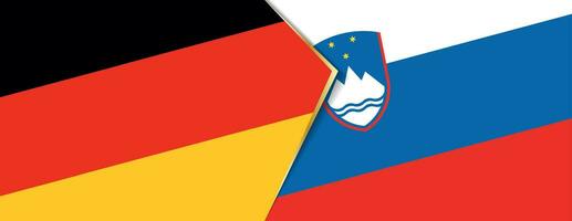 Deutschland und Slowenien Flaggen, zwei Vektor Flaggen