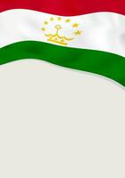 folder design med flagga av tadzjikistan. vektor mall.