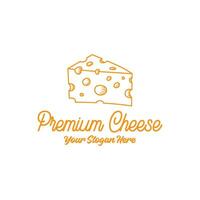 Jahrgang retro Scheibe Käse zum Produkt Etikette Logo Design Illustration vektor