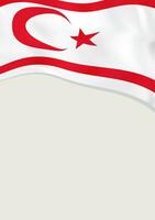 folder design med flagga av nordlig Cypern. vektor mall.