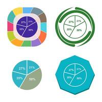 Kreisdiagramm-Vektorsymbol vektor