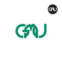 brev gmu monogram logotyp design vektor