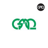 Brief gmq Monogramm Logo Design vektor