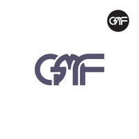 Brief gmf Monogramm Logo Design vektor