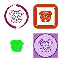 Bulldogge-Vektor-Symbol vektor