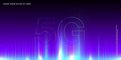 fortschrittlicher Technologiehintergrund, abstraktes 5g-Konzept, große Datenmengen vektor