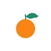 Orangenfruchtikonen-Vektorentwurf vektor