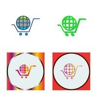 globales Shopping-Vektorsymbol vektor