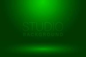 studio bakgrund, grönt abstrakt studio rum bakgrund koncept vektor