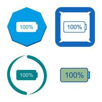 Einzigartiges Vektorsymbol für volle Batterie vektor