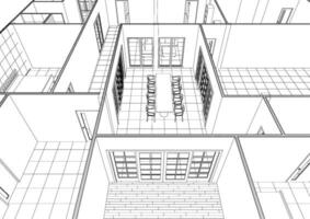 3D-Darstellung des Bauvorhabens vektor