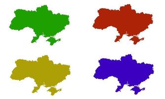 ukraine landkarte silhouette in europa vektor