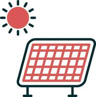 Vektorsymbol für Solarpanel vektor