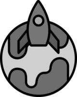 Raumschiff-Vektorsymbol vektor