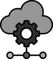 Cloud-Datenvektorsymbol vektor