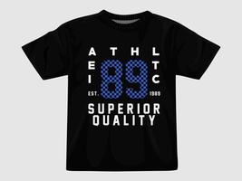 atletisk typografi t -shirt d ... vektor