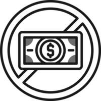 Nein Geld Vektor Symbol