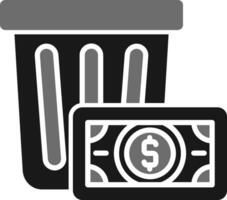 verschwendet Geld Vektor Symbol