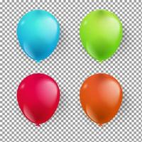 realistische Ballon 3D-Geburtstags-Party-Element-Set-Vektor-Illustration vektor