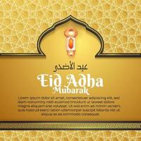 Eid Adha Social Template Flyer Vorlage Weiß Schwarz Gold vektor