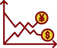 Lager Markt Volatilität Vektor Symbol Design