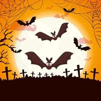 Fledermaus fliegen Halloween isolierte Symbol vektor